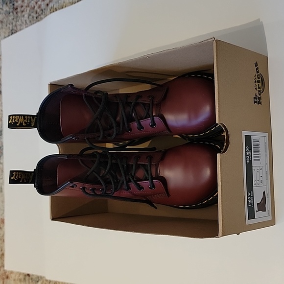Dr. Martens 1460 Lace up Boots Burgundy Sz: 6 US - Picture 11 of 13